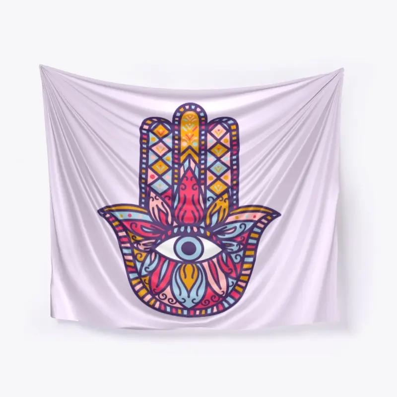 Hamsa Evil Eye Wall Tapestry