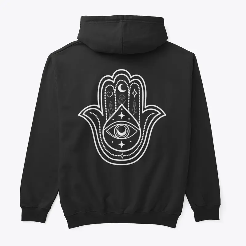 Hamsa Graphic Back Print Hoodie