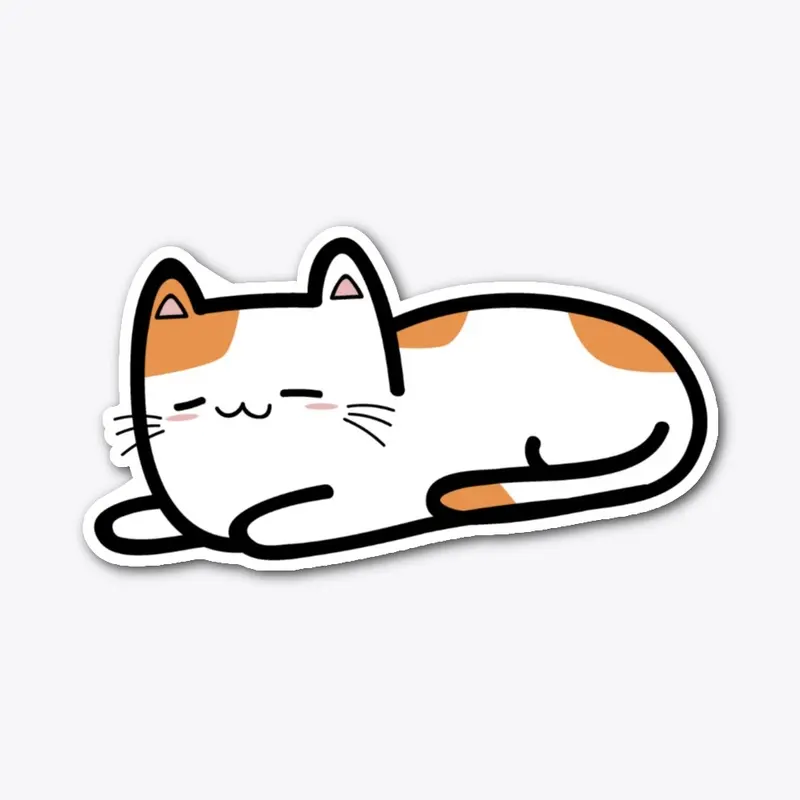 Cute Kawaii Cat Die Cut Sticker