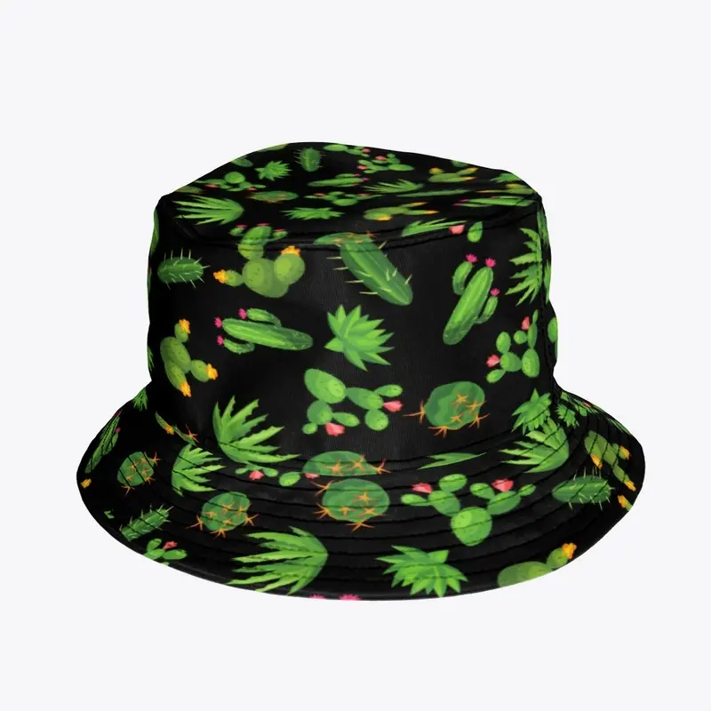 Cactus Pattern Bucket Hat