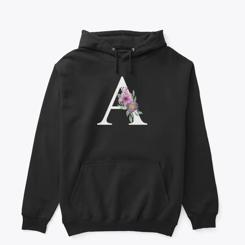 Floral Letter A Hoodie